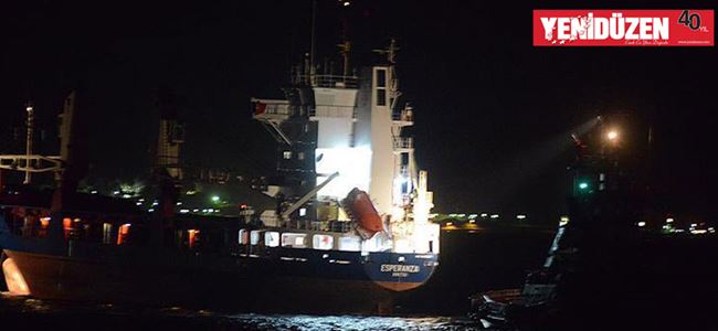 Çanakkale Boğazında,gemi kazası