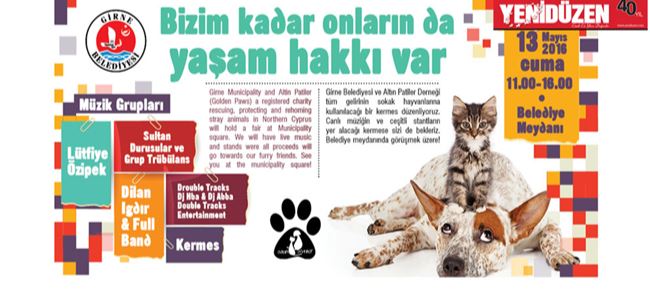 Girne’de sokak hayvanları yararına kermes