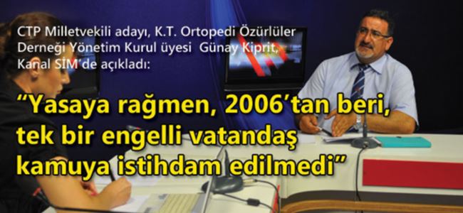 CTP Aday Kibrit, Kanal SİMde konuştu