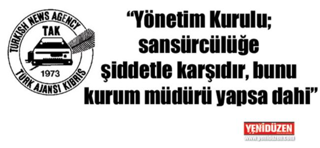 TAK YÖNETİMİ AÇIKLAMA YAPTI