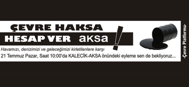 Çevre felaketine karşı eylem çağrısı