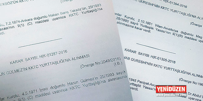 Bakanlar Kurulu’ndan 4 kişiye vatandaşlık!..