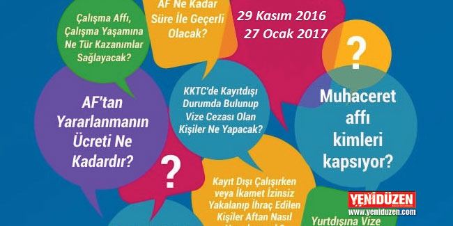 Çalışma ve muhaceret affı yürürlükte