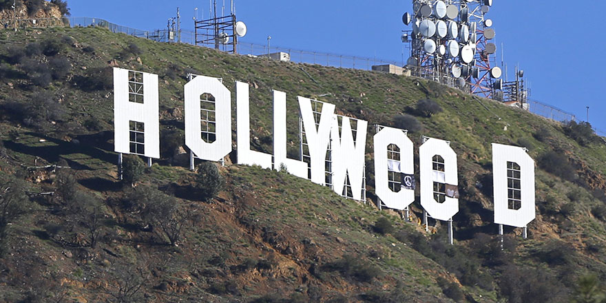 Hollywood levhası, ‘Hollyweed’ oldu