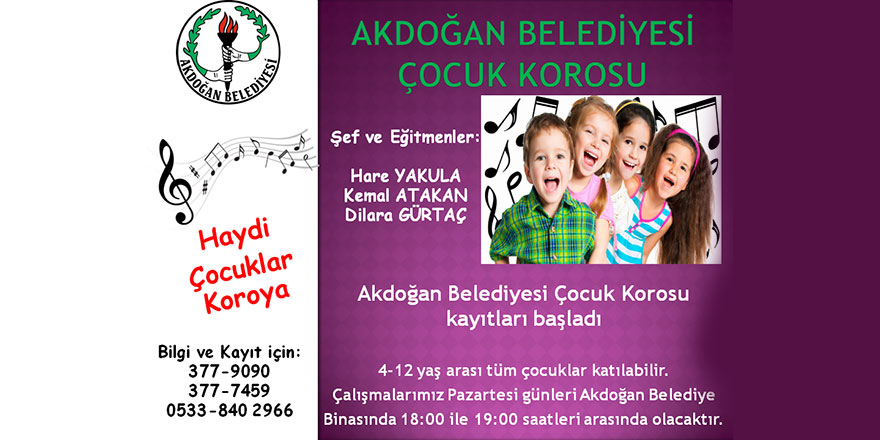 Akdoğan Belediyesi Çocuk Korusu kayıtları başladı