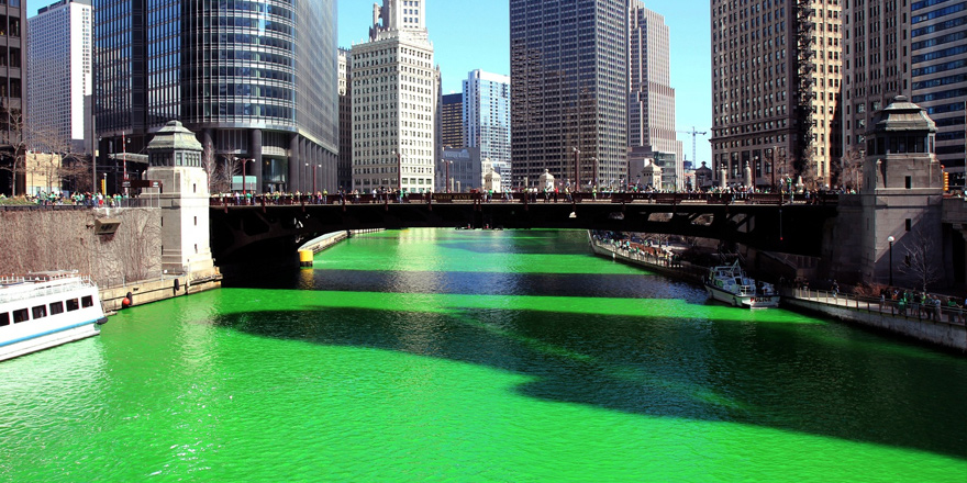 Nehiri yeşile boyadılar