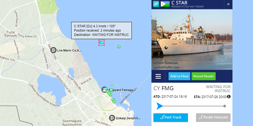 ‘C Star’ gemisi yakıt alıp adadan ayrılıyor