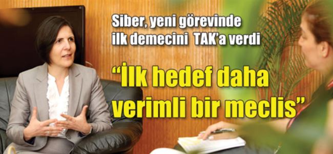 “İlk hedef daha verimli bir meclis”