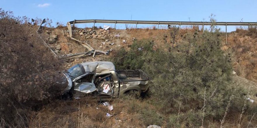 Girne-Değirmenlik anayolunda kaza: 1 kişi yaralandı