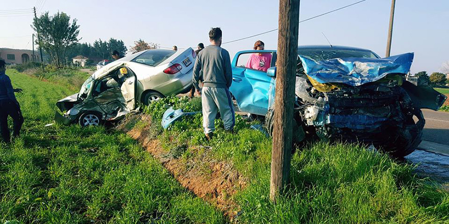 Karpaz-Yeşilköy yolunda kaza: 1 ağır yaralı