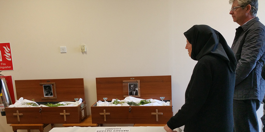 Baba, oğul birlikte uğurlandı