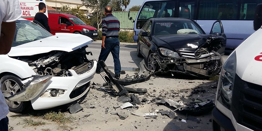 Mağusa'da trafik kazası