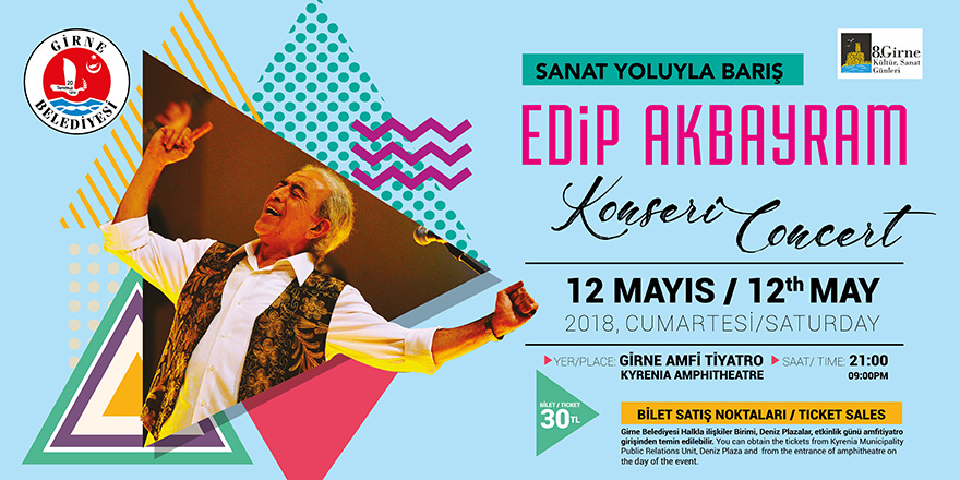 8’inci Girne Kültür Sanat Günleri Edip Akbayram konseriyle başlıyor