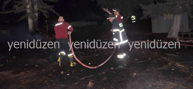 Boğazköyde meydana gelen yangın korkuttu