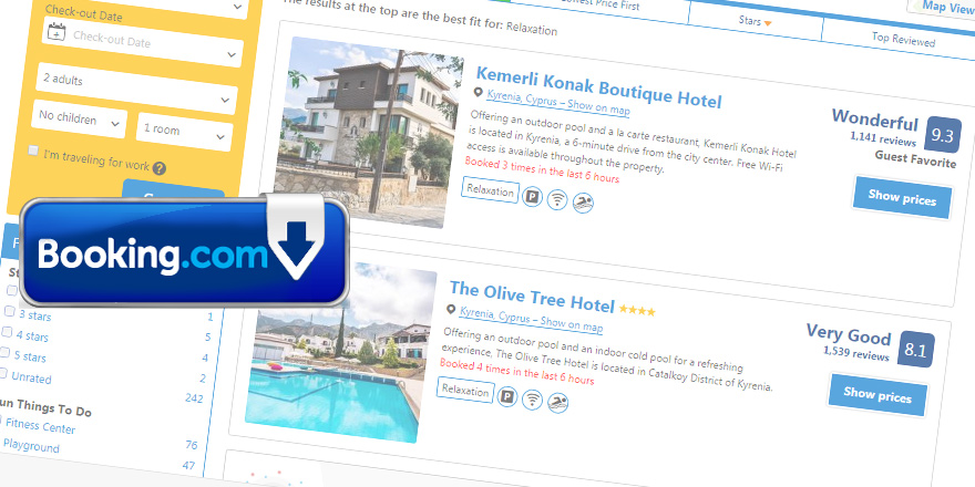 Kuzey Kıbrıs otelleri  yeniden Booking.com’da