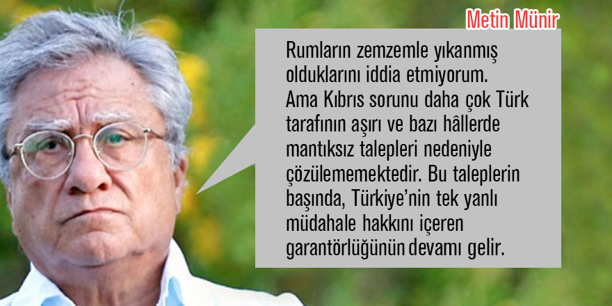 "Kıbrıs'ta çözümün en büyük engeli Türklerdir"