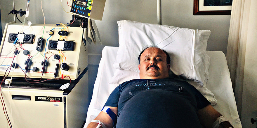 Donör Turgay Arslan bir hastaya kök hücre bağışında bulundu