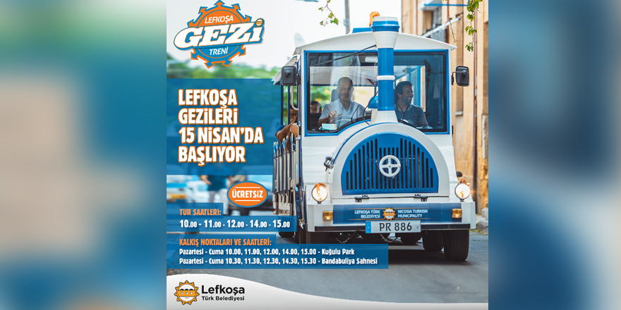 Lefkoşa Gezi Treni Turları 15 Nisan’da başlıyor