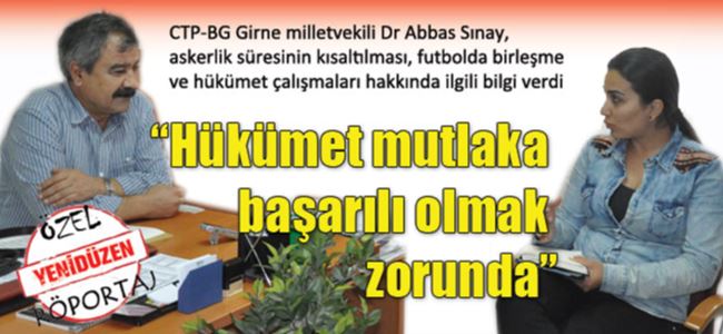 “Hükümet mutlaka başarılı olmak zorunda”