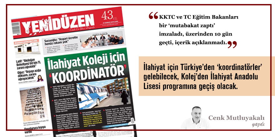 İlahiyat Koleji için 'KOORDİNATÖR'