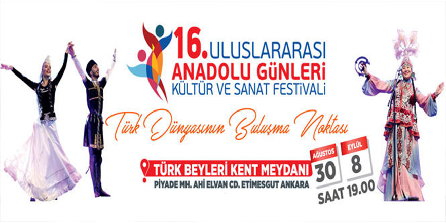 Kültür Derneği, Anadolu Günleri Kültür ve Sanat Festivali'ne katılacak