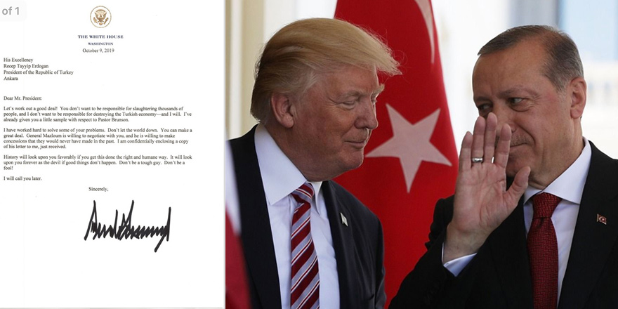 Trump'tan Erdoğan'a o mektup deşifre oldu