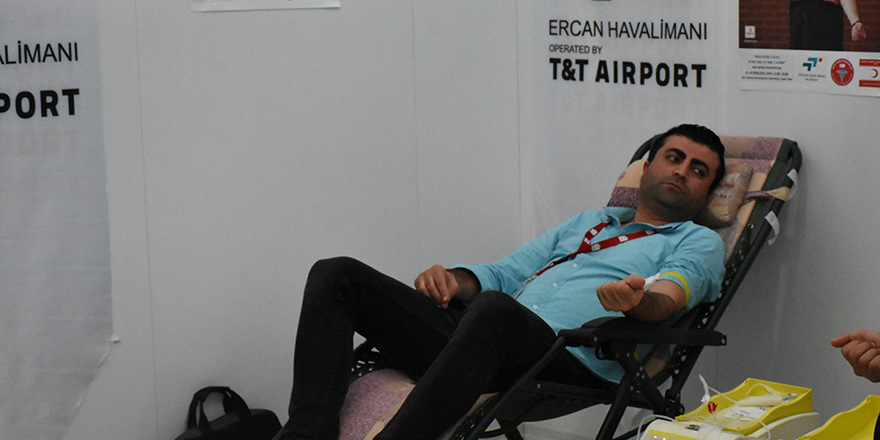 Ercan Havalimanı'nda kan bağışı kampanyası