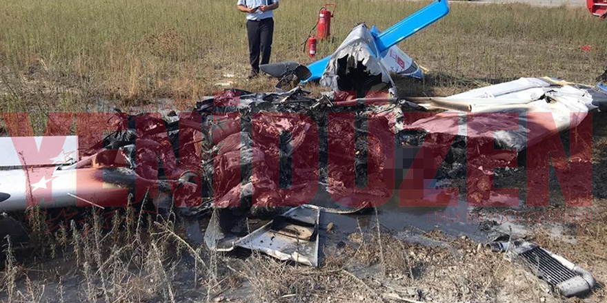 Geçitkale'de eğitim uçağı düştü: 2 ölü