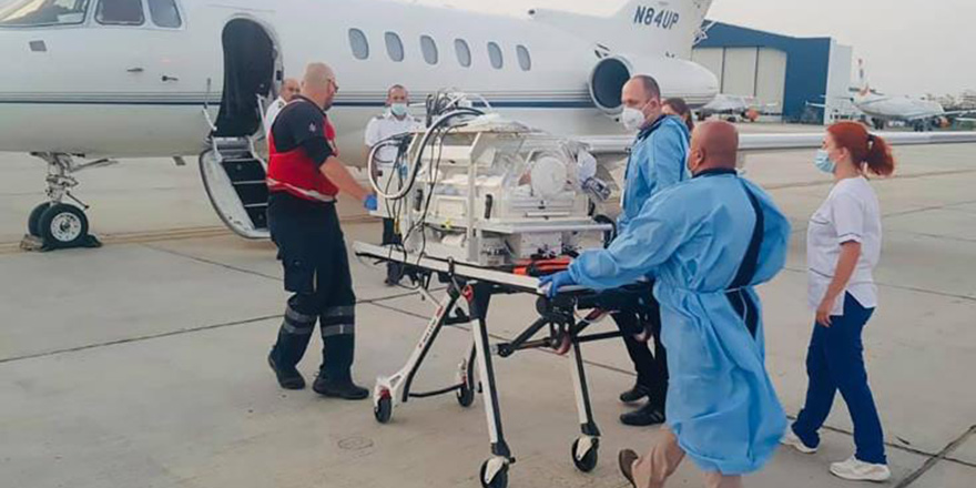 10 günlük bebek ambulansla İsrail’e uçtu