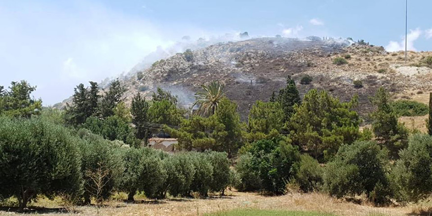Lefke'de yangın: Makilik alan zarar gördü