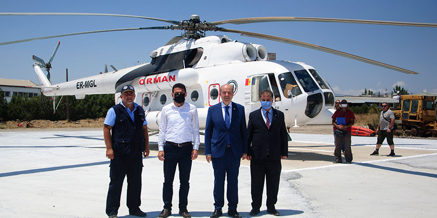 Tatar, yangın helikopterini inceledi
