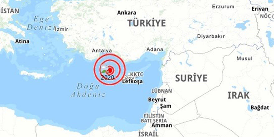 Kıbrıs'ın kuzeybatısında 3,7 büyüklüğünde deprem