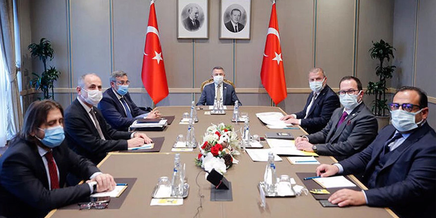 Ekonomik Örgütler Platformu üyeleri, Ankara'da Fuat Oktay ile görüştü