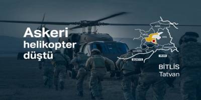Bitlis Tatvan'da askeri helikopter düştü: 9 asker hayatını kaybetti