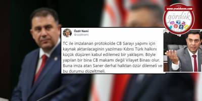 Nami: Saray değil vilayet binası olur