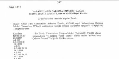 Yabancı çalışanlar 30 Haziran’a kadar ön izinden muaf işlem yapabilecek