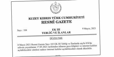 Gece kulüplerinin açılması kararı iptal