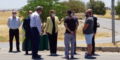 Turunçlu’da hız kameraları kavşağın üzerine monte ediliyor