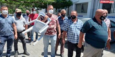 Ercan Taksicileri Maliye’de eylem yaptı