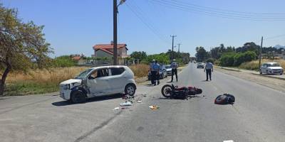 Motosiklet sürücüsü ağır yaralı