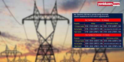 Elektrikte yaz tarifesi başlıyor