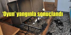 Yatak odasını ateşe verdi…