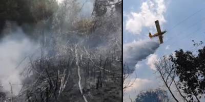 Arakapas köyü yakınlarında yangın