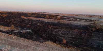 Ercan yakınlarında yangın