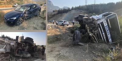 Dağ yolunda kaza: Yaralılar var