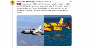 İspanya, yangın söndürme uçakları ve ekipman gönderiyor