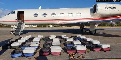 Brezilya'da TC firmasına ait iş jetinde 1304 kilo kokain bulundu