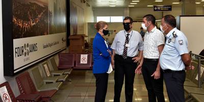 Canaltay Ercan Havalimanı’nda incelemelerde bulundu