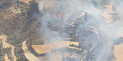 Skulli köyü yakınlarında yangın