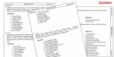 Terfi listeleri yayınlandı